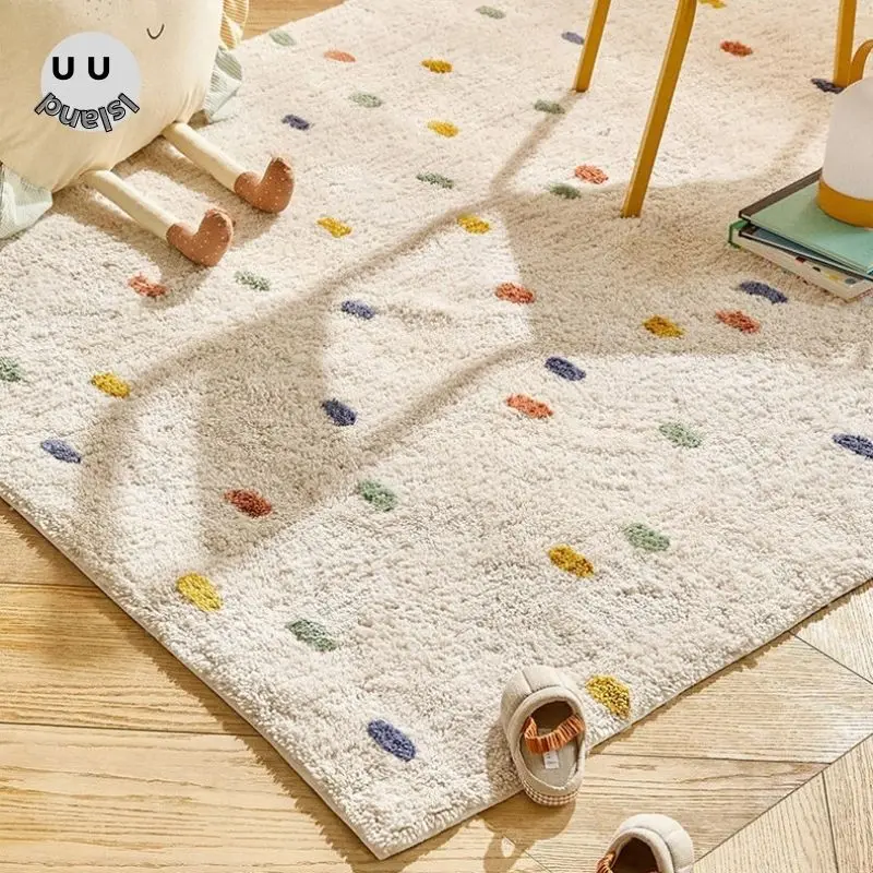 

Plush Carpets Living Room Dining White Bedroom Carpet Babi Play Mat Kids Carpet Baby Rug Thermal Mat For Children Soft Carpet