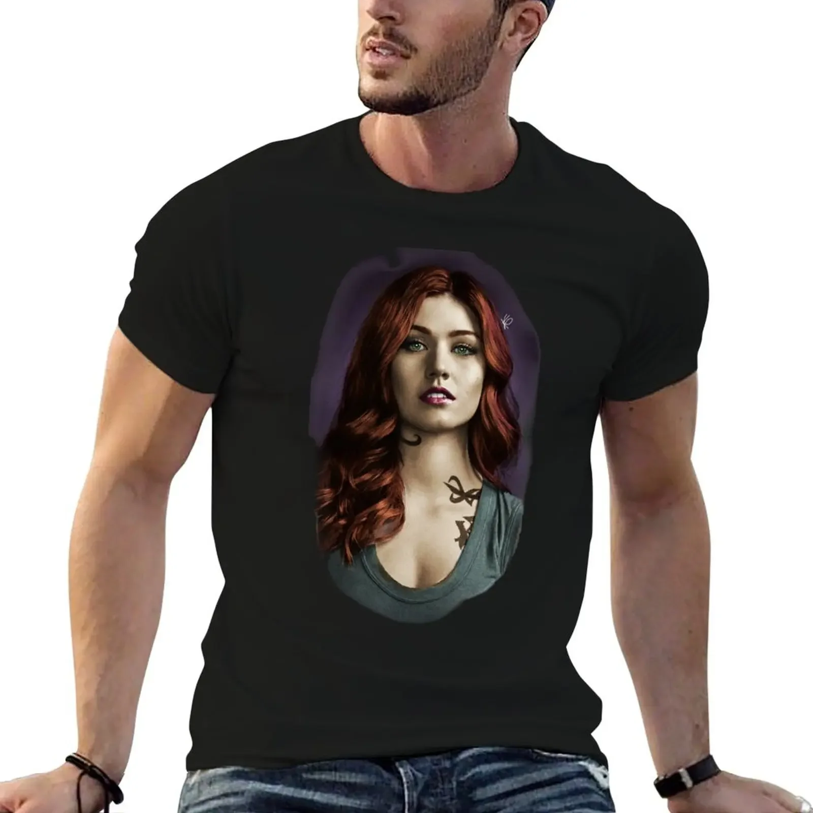 Черные мужские футболки Shadowhunters Clary Fraychild