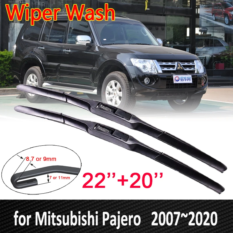 

Щетка стеклоочистителя для Mitsubishi Pajero Shogun Montero 2007 ~ 2020 2019 V80 V87 V93 V97, стеклоочистители, автомобильные аксессуары