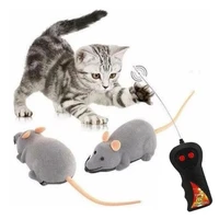funny remote control cat toy flocked mouse wireless novelty mechanical motion rat puppyt pet supplies plush cats toys