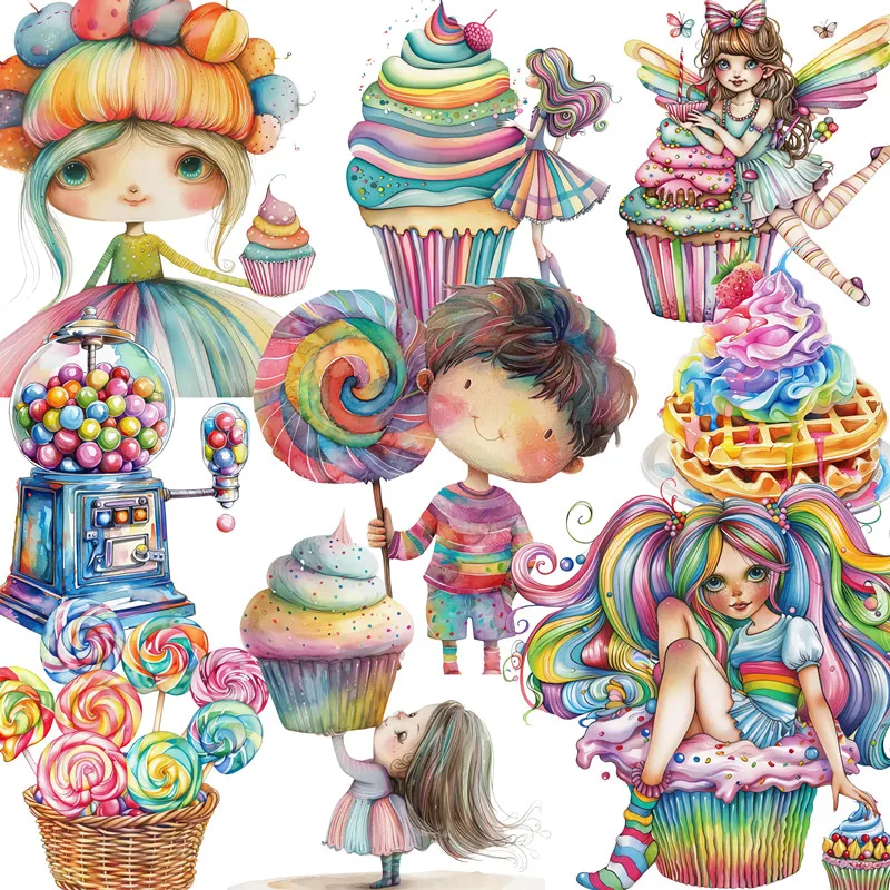 Радужные конфеты райские наклейки для рукоделия и скрапбукинга детские игрушки