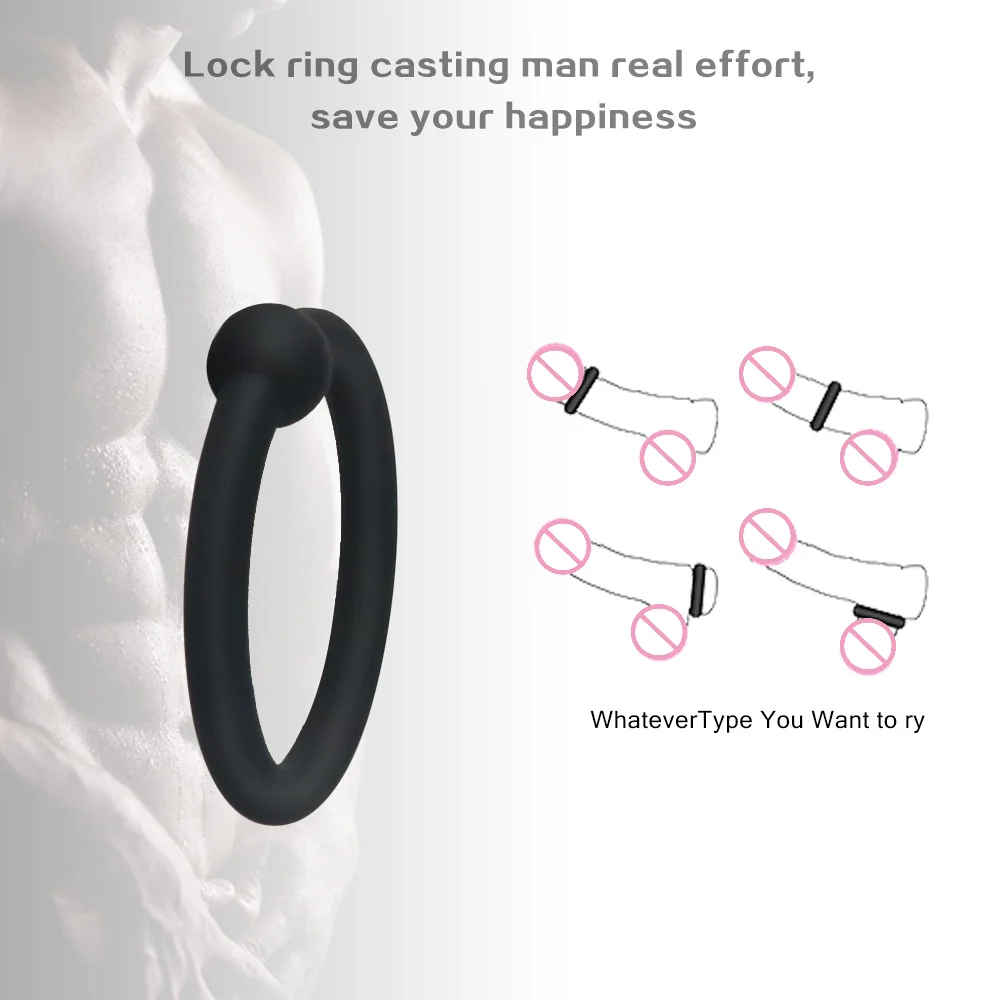 Silicone Cock Ring Erection Ring Male Delay Ejaculation Penis Ring High Elasticity Penisring Sex Toys for Men Adults 18