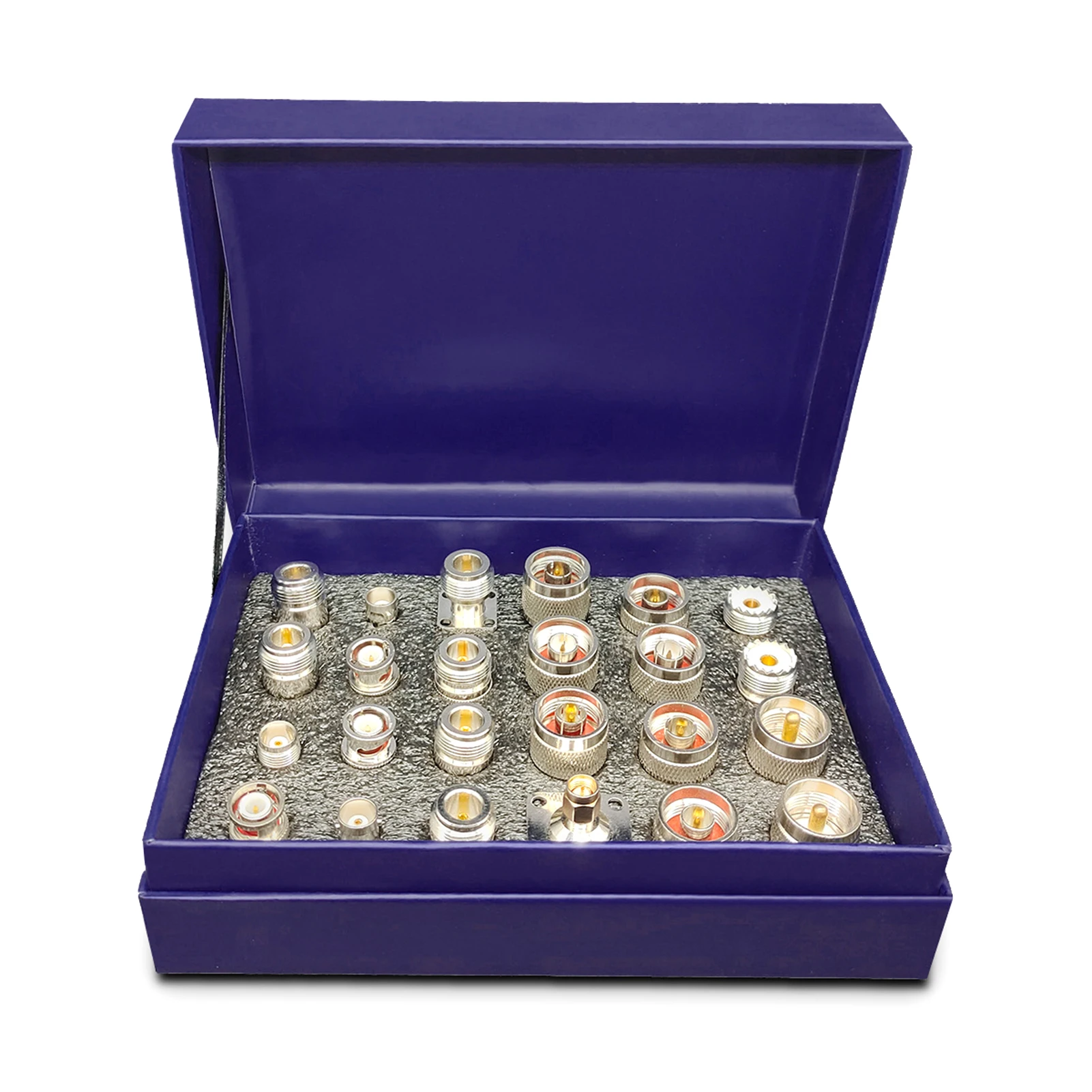 

24pcs N To SMA BNC UHF RF Adapter Kit For Extension Cable Wireless LAN Devices Coaxial Connector Radio With Case Metal Converter