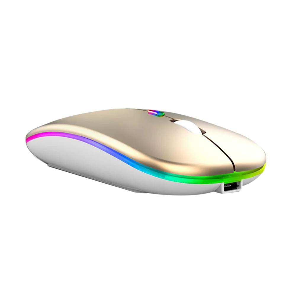 

Wireless Rechargeable Computer Mouse Silent Metal Scroll Wheel Mouse PC Laptop Accessories