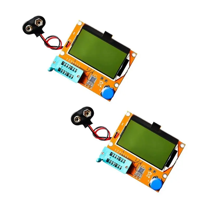 Фото Измеритель LCR-T4 ESR (2 шт.) с креплением для батареи, тестер транзисторов, диодов, триодов, емкости, SCR, индуктивности №1