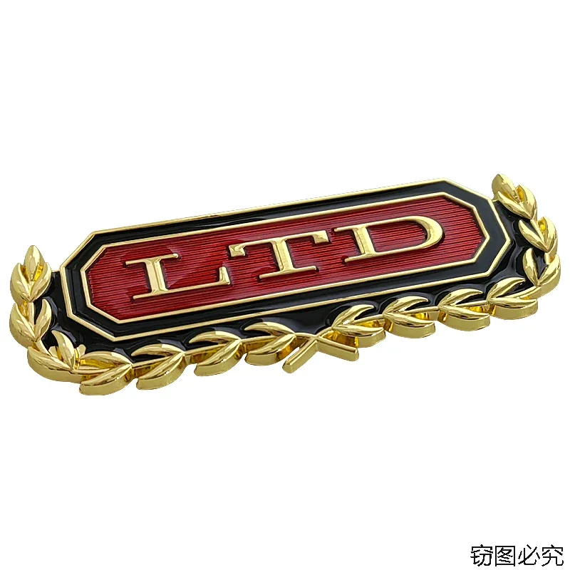 

3D металлический значок LTD, наклейка на кузов автомобиля, боковая эмблема, наклейка на задний багажник для Ford Lexus Jeep Nissan Honda Audi Mitsubishi Mercedes Benz