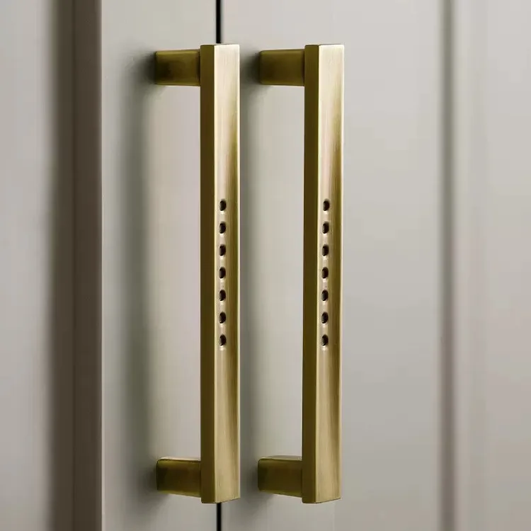 

Vintage Kitchen Cabinet Door Handles New Chinese Wardrobe Drawer Knobs Cabinet Pure Copper Handles for Furniture