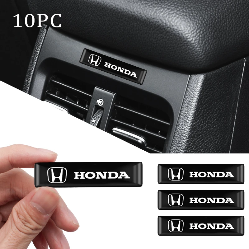 

4/10pcs 3D Epoxy Car Stickers Decals Emblem Badge Accessories For Honda Civic Accord Fit City Vezel CRV Odyssey Pilot Jazz CBR