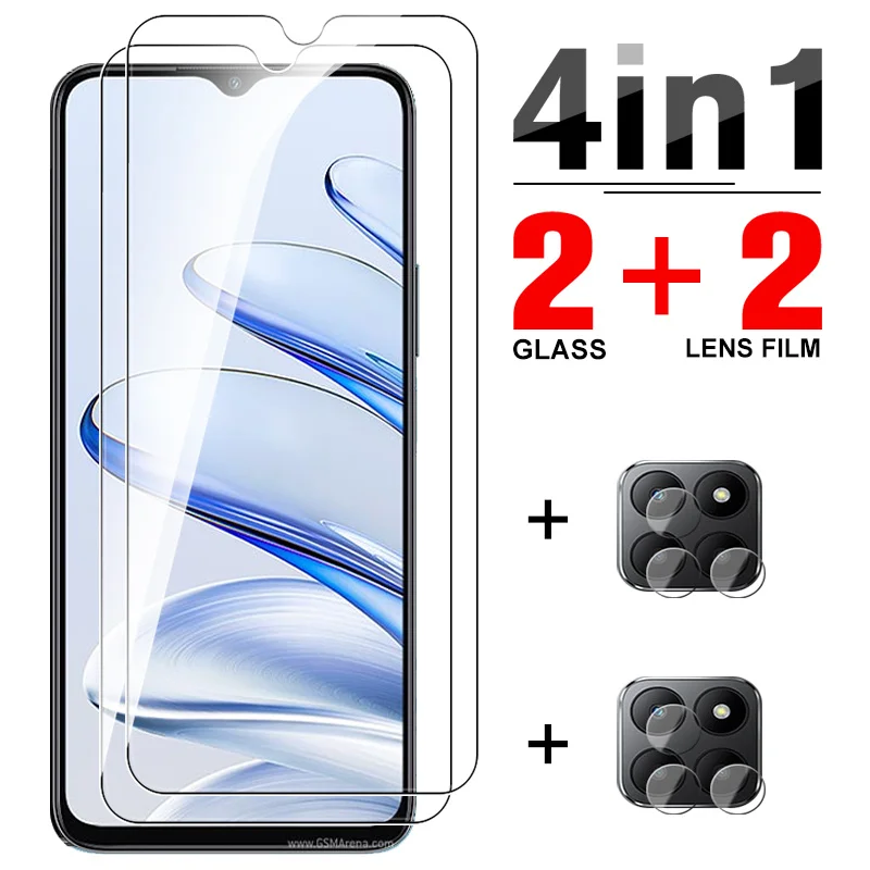 

4in1 Tempered Glass For Honor 70 Lite Screen Protectors Honer Xonor 70Lite Honor70Lite 5G 6.5inch Camera Lens Full Coverage Film