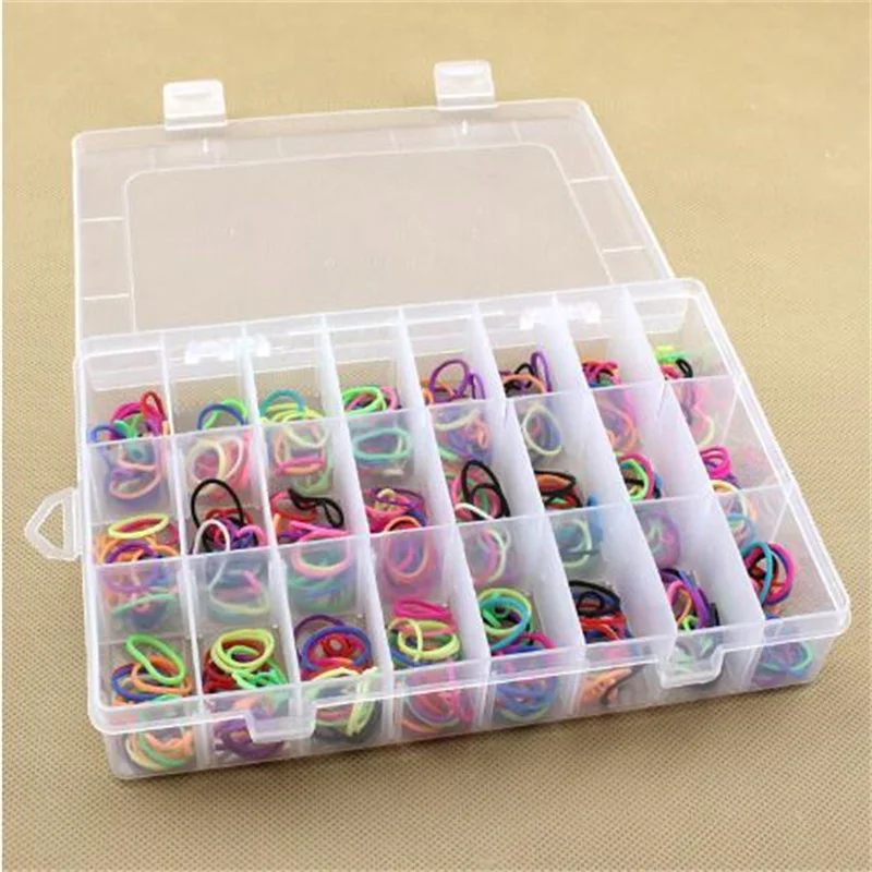 

24 Grids Transparent Plastic Embroidery Floss Storage Box Floss Bobbins Organizer DIY Cross Stitch Sewing Tools Thread Bobbins