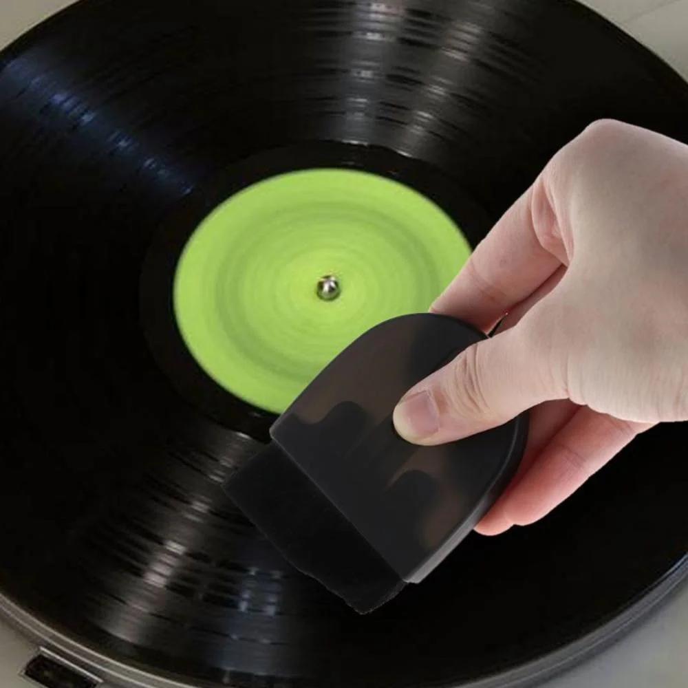 

Cleaning Brush Turntable Lp Vinyl Player Record Anti-Static Cleaner Dust Remover Accessory Semicircle Turntable Cleaning Brush