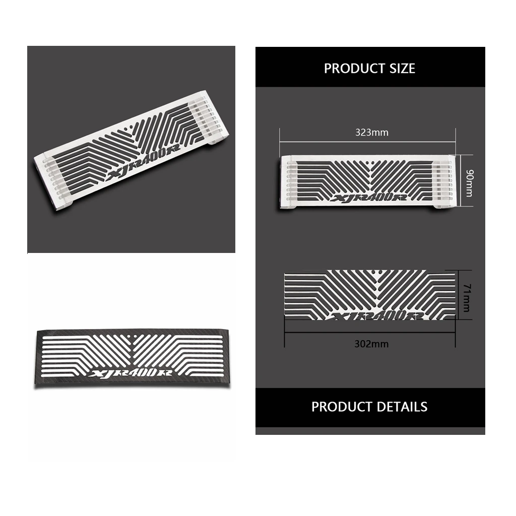 

Серебряные аксессуары для мотоциклов, Защита радиатора, защитная решетка, крышка гриля для YAMAHA XJR400 XJR400R XJR 400/400R 1993-2010