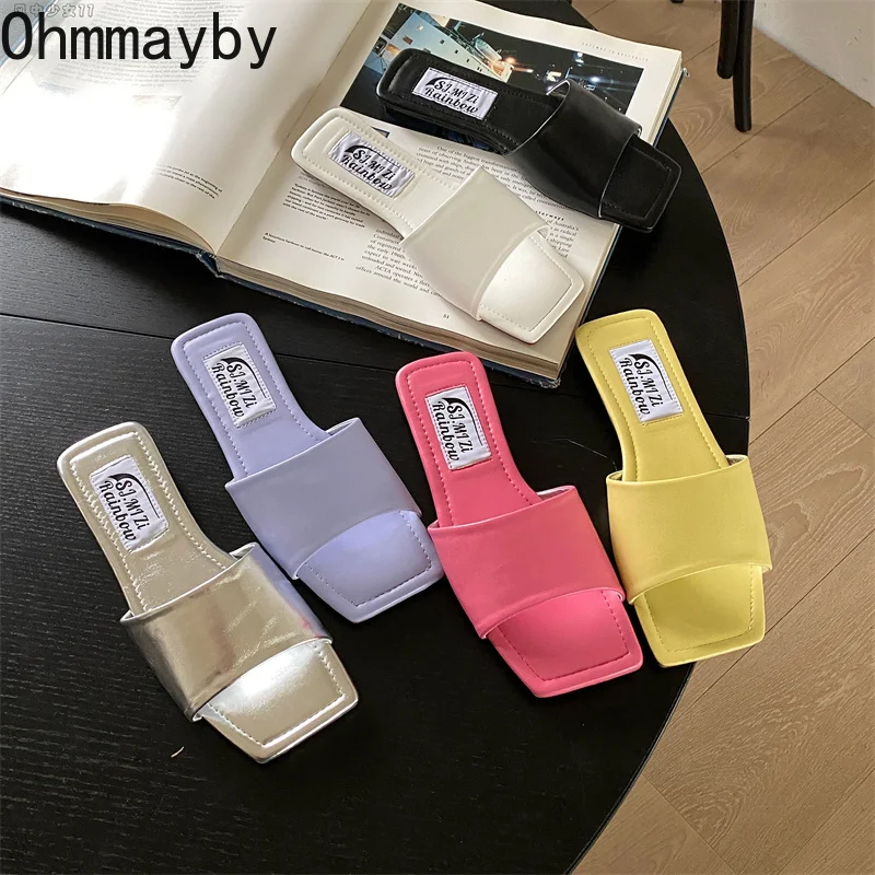

Design Flats Slippers Women Sandals Casual Shoes 2022 Women's Open Toe Ladies Slip On Outdoor Beach Slides