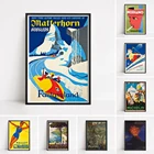 Постер Matterhorn Bobsleds, парк Диснейленда, аттракцион, для гостиной, домашний декор