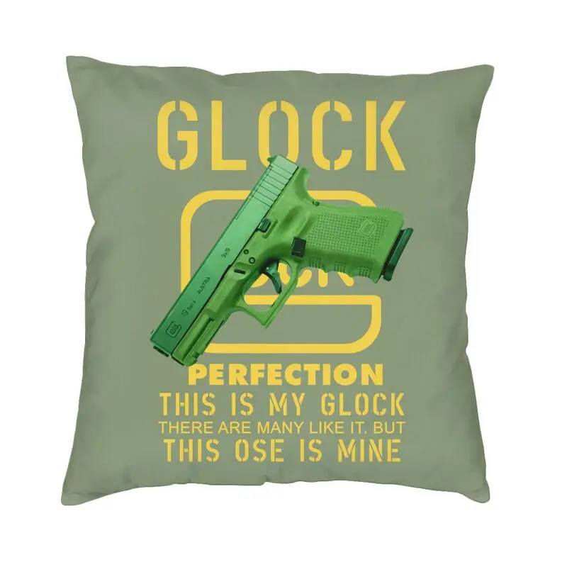 

Модные наволочки для подушек Glock 45x45 см, бархатные наволочки с изображением американского пистолета и пистолета для автомобиля, Квадратные ...