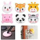 Новый мультфильм стены анти-наклейки против столкновения Pad задняя дверная ручка стопор Защита Мат Дверной замок немой аварии шок утолщенный коврик