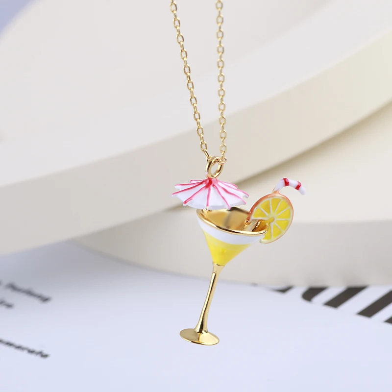 

Забавные милые эмалированные коктейльные чашки с ручной росписью, креативные чашки для напитков онлайн-знаменитостей, ожерелье для женщин