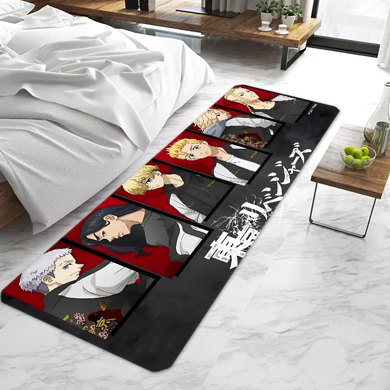 Anime Tokyo Revenger Hot Door Mat Entrance Non-slip Washable Kitchen Carpet Living Room Hallway Rugs Mats Bathroom Bath