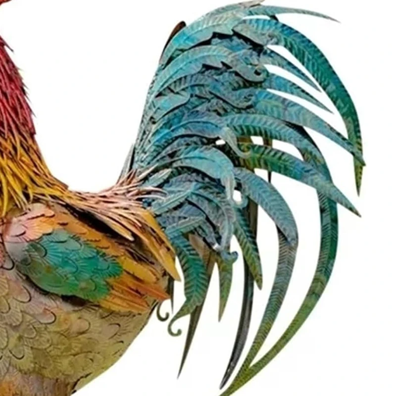 Металлический патриотический петух знак для крыльца скульптуры сад двор курица