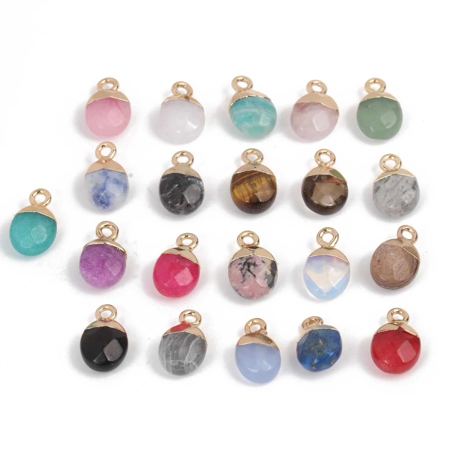 1 шт. 14x 8 мм Новое поступление Подвески из натурального камня овальной формы