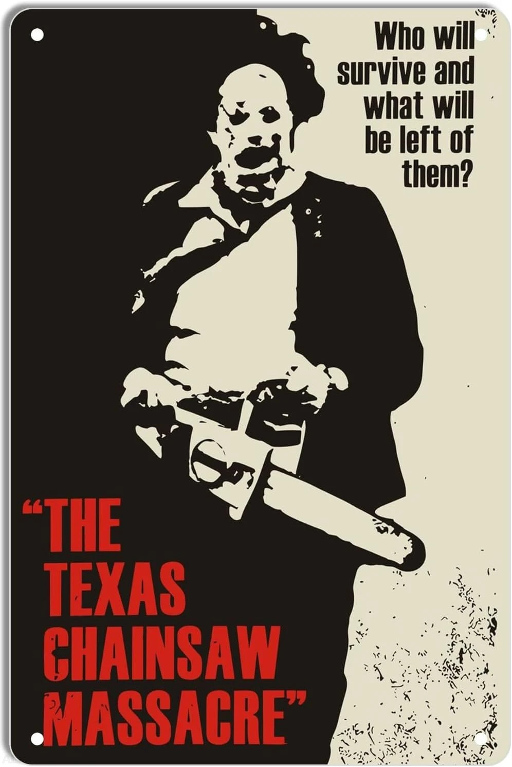 

Металлическая вывеска DWQUIX Техасская резня бензопилой 8x12 дюймов