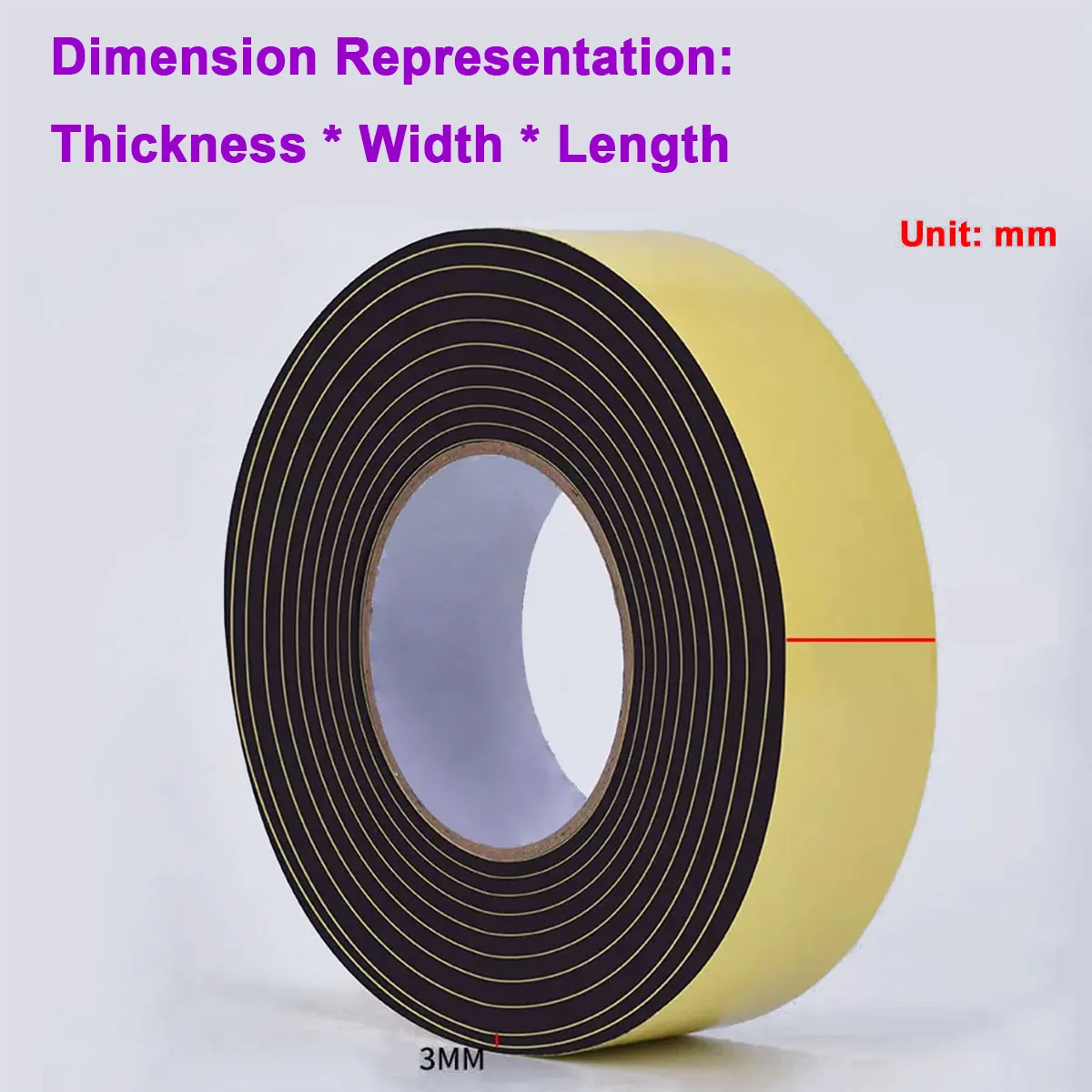 

EVA Single Sided Black Foam Tape For Cushioning Shockproof Anti-Collision And Anti-Skid Sealing 0.5-1-2-3mm Thick