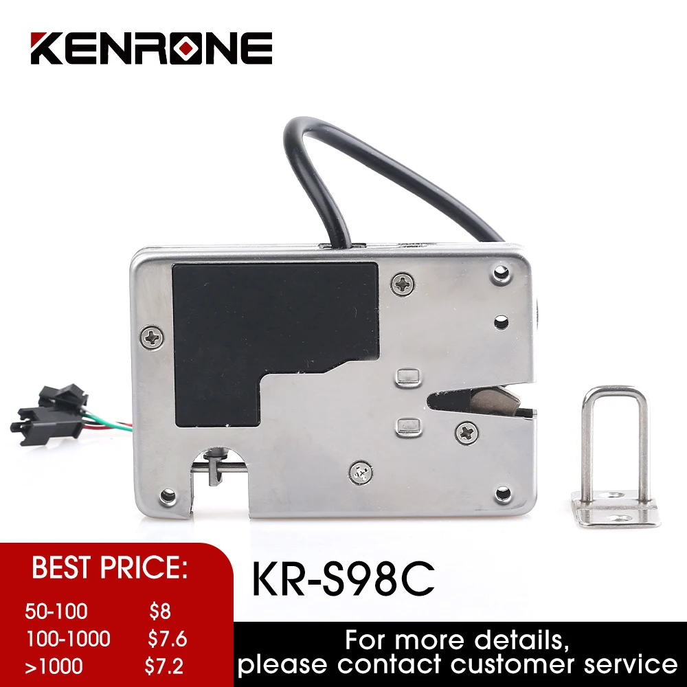 

KENRONE 12V/24V Electric Solenoid Locks Stainless Steel Electromagnetic Mechanical Lock Waterproof for Vending Machine