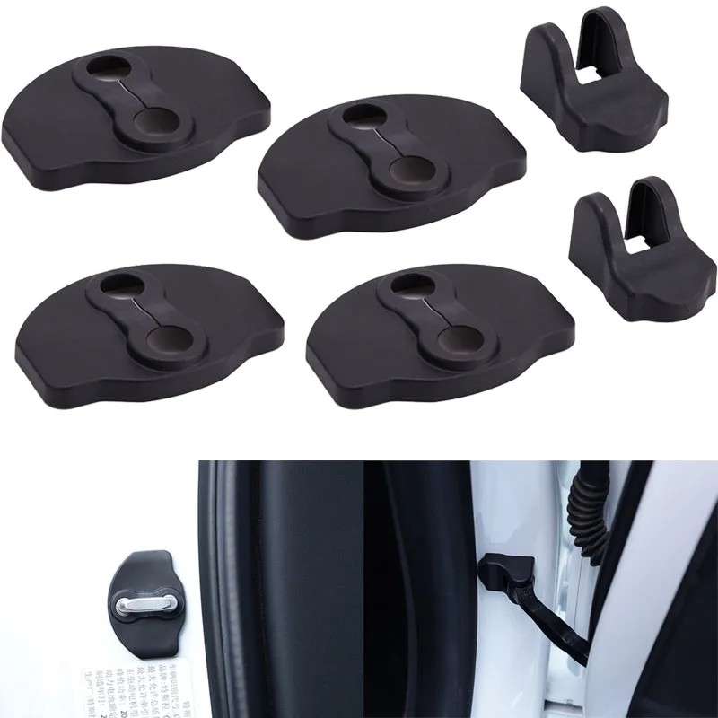 

6 Pcs Tesla Model 3 Model Y Door Lock Cover Protector Latches Door Stopper Covers Set Interior Accessories