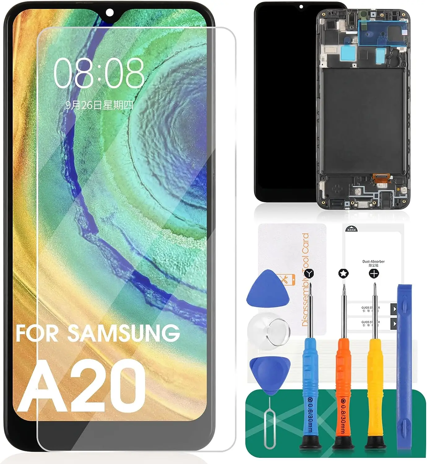 

100% Tested A20 Lcd Display for Samsung Galaxy A20 A205 A205F/DS A205FN/DS A205G/DS Display Touch Screen Digitizer Assembly Part