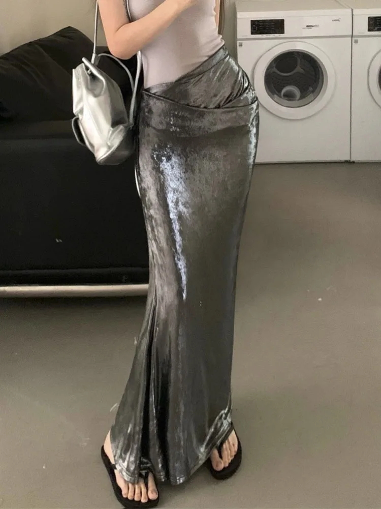 

Minimalist Skirts For Women High Waist Sexy Summer A Line Elegant Skirt Female Fashion Clothing New