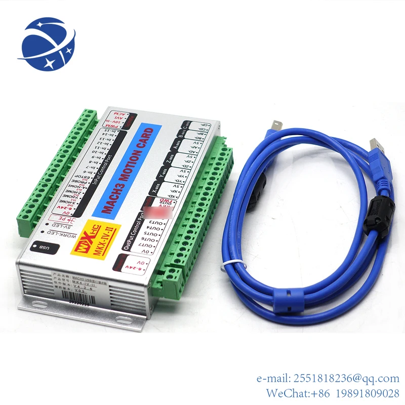 

YYHC MK3-IV 3-Axis/ MK4-IV 4-sAxis Mach3 Motion Card USB Motion Controller 2MHz CNC Breakout Board for Window 7 & 10