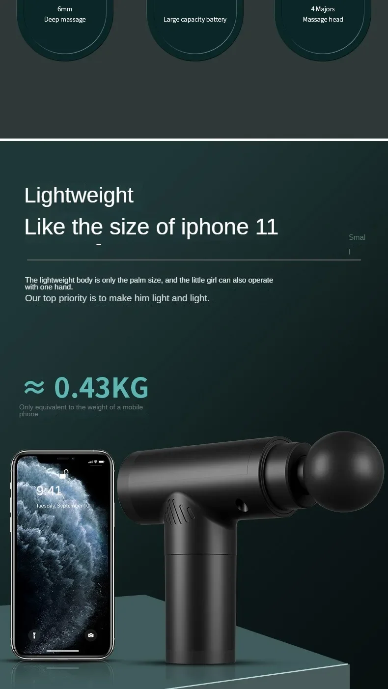 HB-006 мин. iProfessional Электрический вибрационный массажный пистолет для расслабления