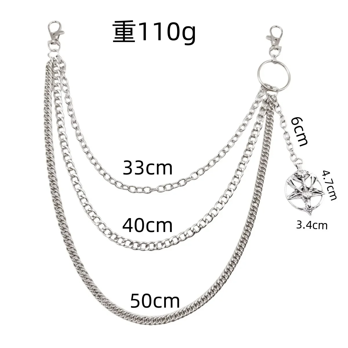 Брелки с перевернутой пентаграммой и головой козла для мужчин женщин брелок