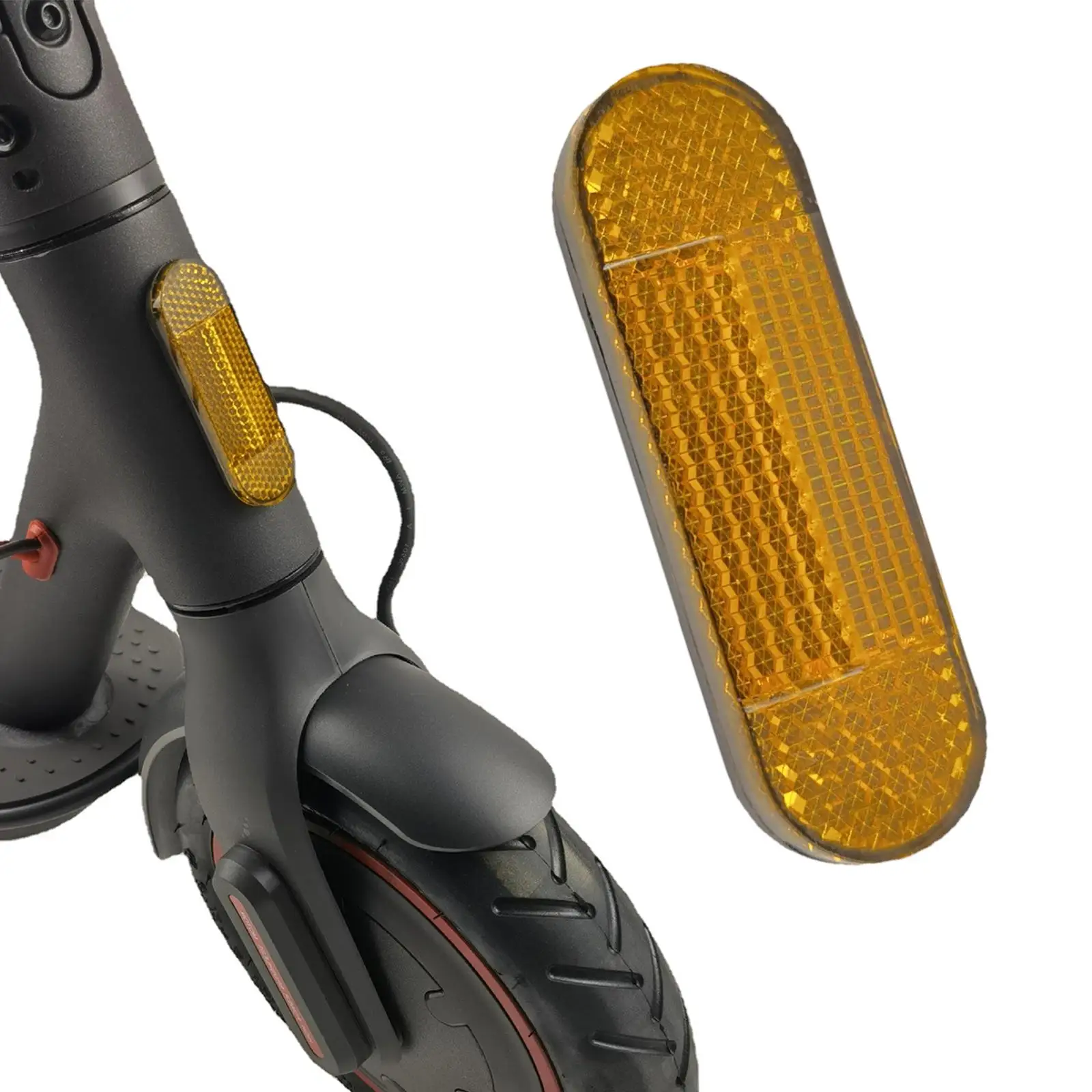 Оранжевый овальный отражатель для электрического скутера |