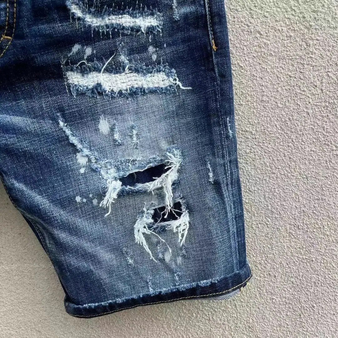 Новинка 100 летние джинсовые шорты для мужчин Стрейчевые облегающие средней длины