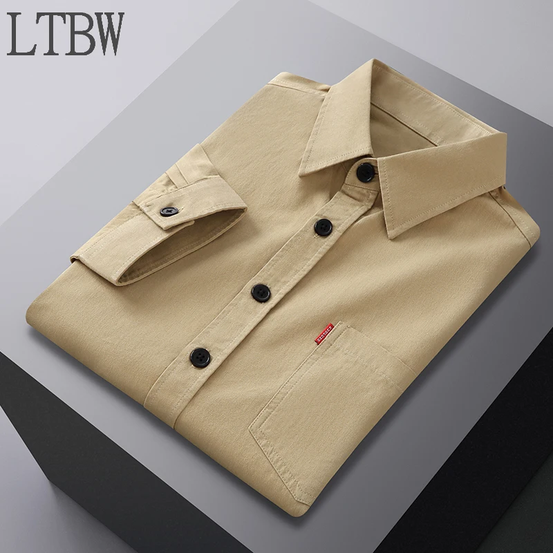 Fast Shipping New Men's Solid Color 3/4 Sleeve Hunting Style Shirt