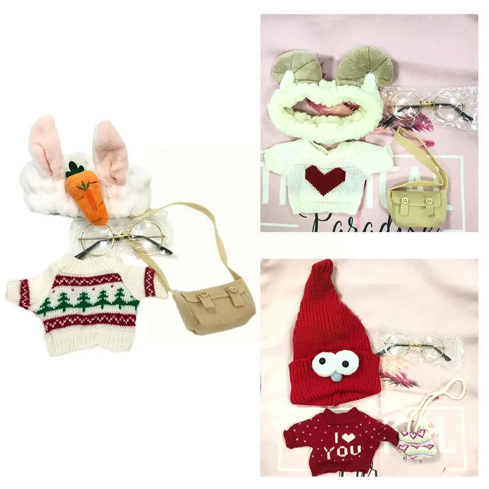 

30cm Plush Duck Toy Clothes Accessories For Kawaii Lalafanfan Cafe Duck Clothes For Hair Band Skirt Sweater Bag Duck Dolls K7k0