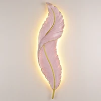 modern sconce feather white linear wall light for bedroom living room bedside indoor scandinavian style small luxury sconce lamp