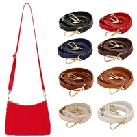 fashion double layer pu leather adjustable bag belts handbag diy handle strap buckle shoulder bag accessories 125cm long belt