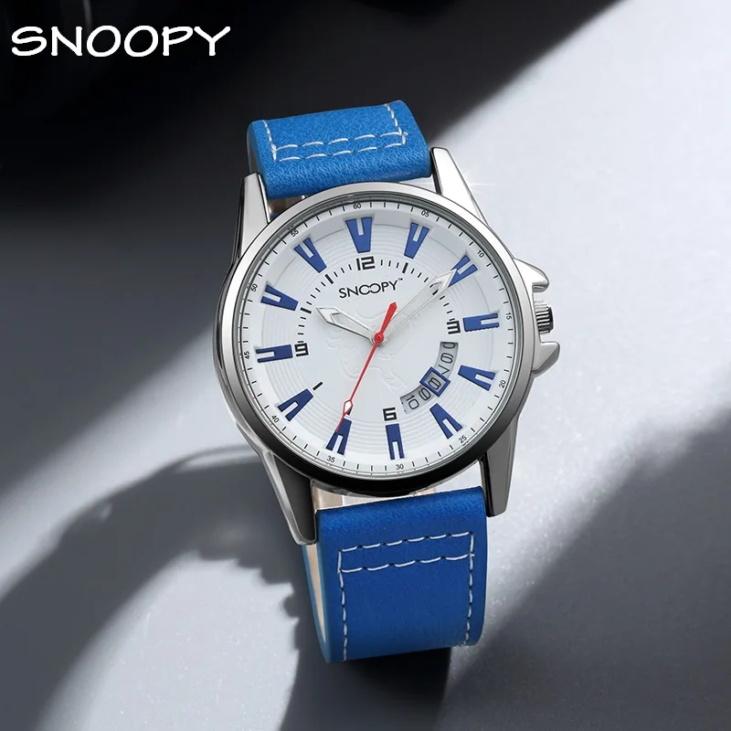 

Snoopy For Men Watch Sport Japan Miyota Quartz Wristwatch 3D Stereo Cartoon Dial Calendar Date Week Boy Youth Student Gift Clock