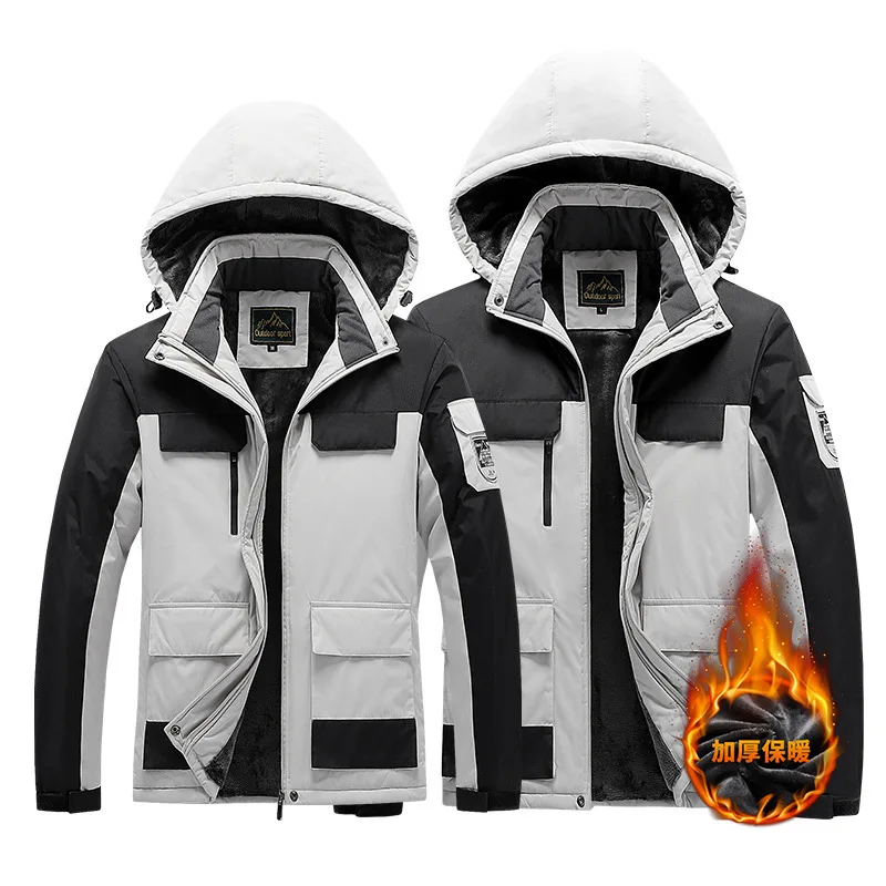 

Men Clothing 2022 Jacket Men Outdoor Sports Coats Waterproof Windbreaker Jacket Warm Fur Lined Autumn Winter Hiking Jacket