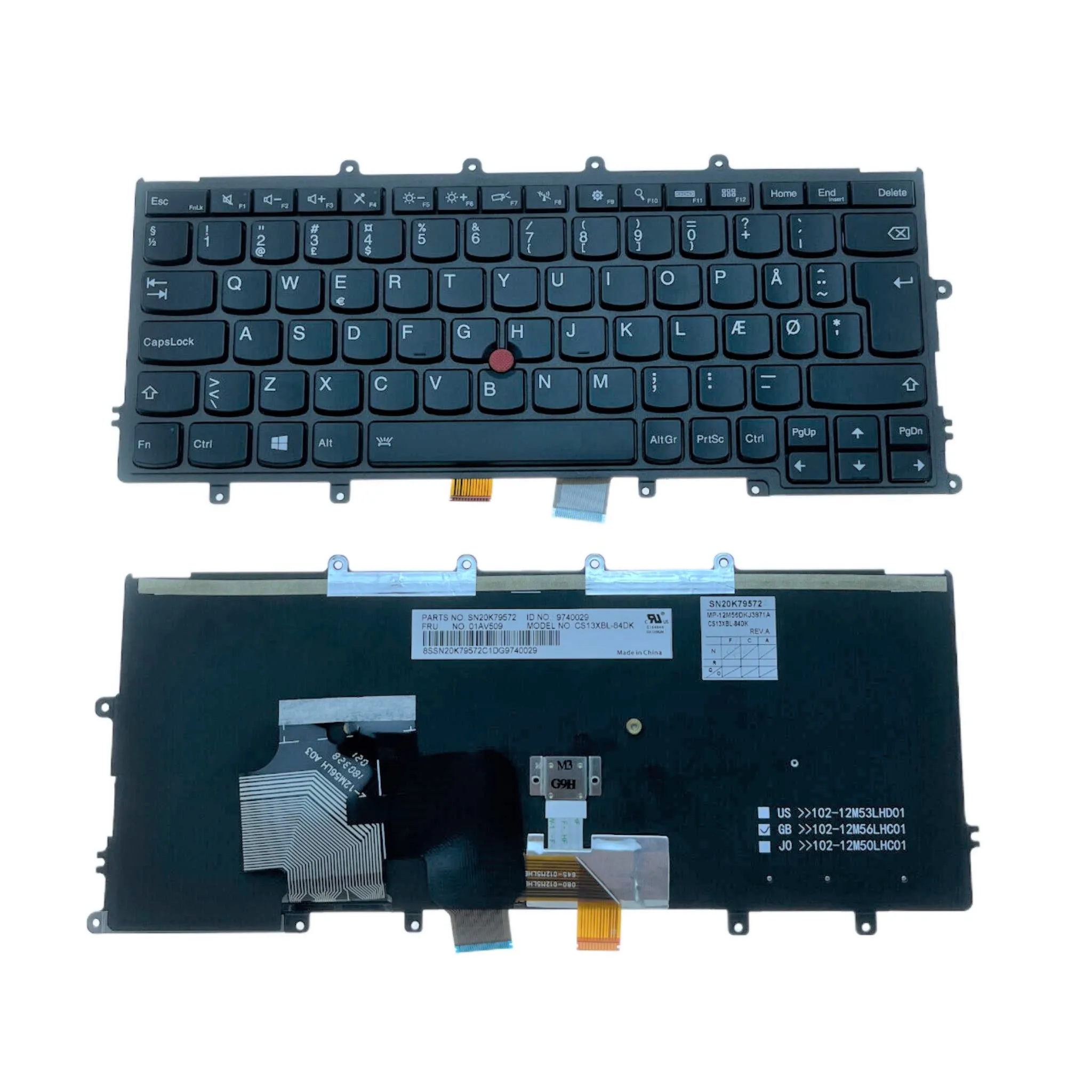 Клавиатура с подсветкой для ноутбука Lenovo Thinkpad X230S X240 X240S X250 X260