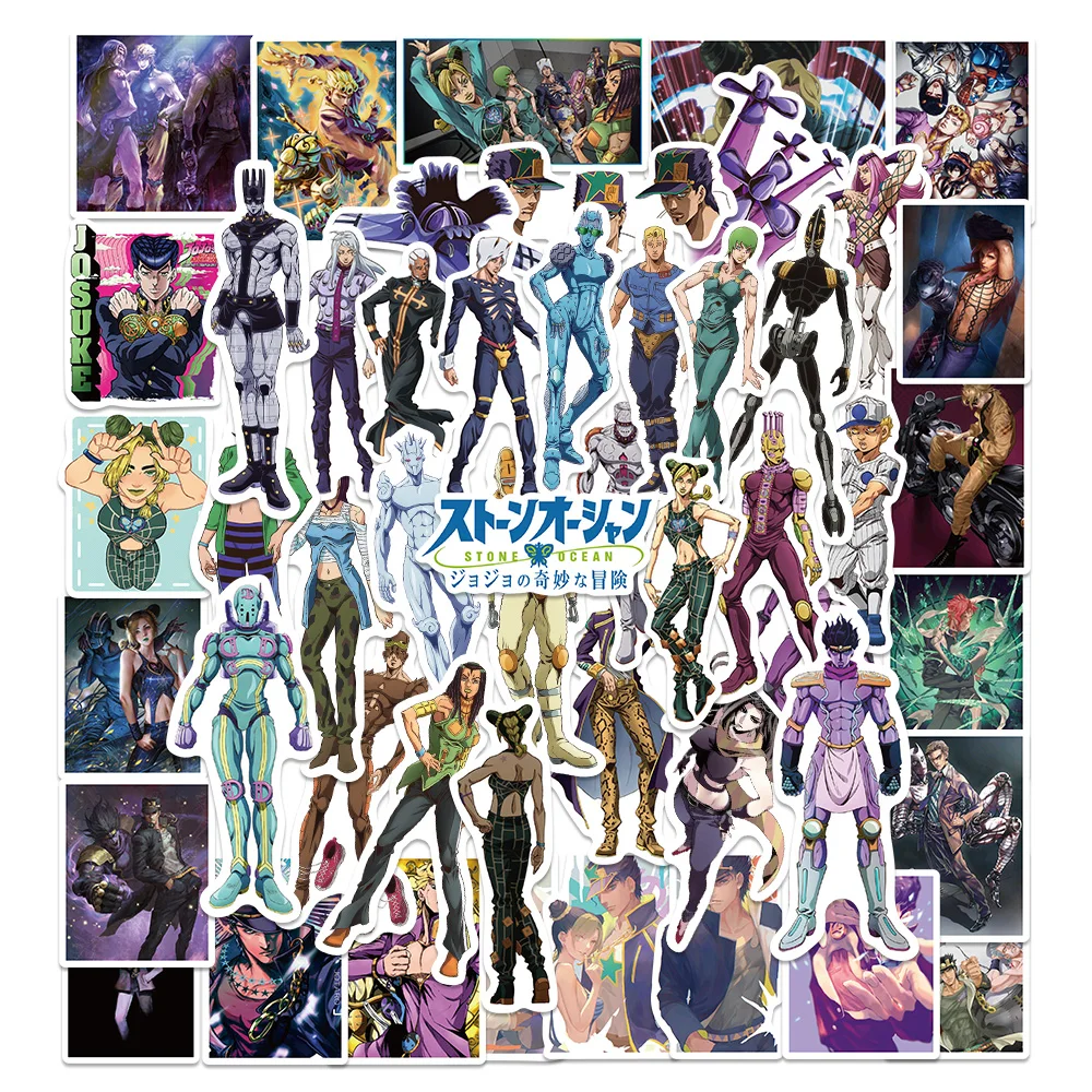 

NEW!!10/50/100PCS JoJo’s Bizarre Adventure STONE OCEAN Stickers Skateboard Laptop Motorcycle Travel Luggage Classic Toy Sticker