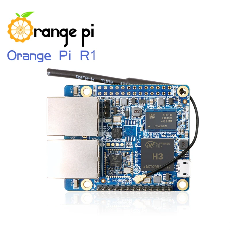 Одноплатный компьютер Orange Pi R1 512 Мб H3 с открытым исходным кодом и антенной Wi-Fi