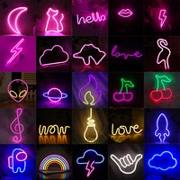 wholesale neon led lights sign wall art rainbow night lamp for room home party wedding birthday decor kids gift neon lamp