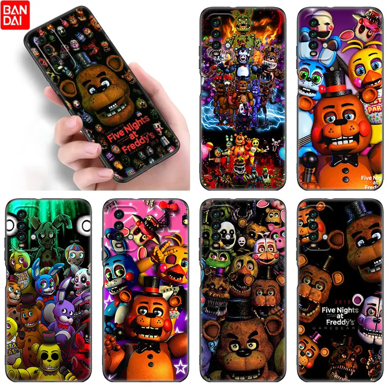 

Fnaf Animatronics Five Nights Case For Xiaomi Redmi Note 11 11S 11T 11E 10 10T 10S 9S 8T 9 8 7 Pro 5G Black Cover