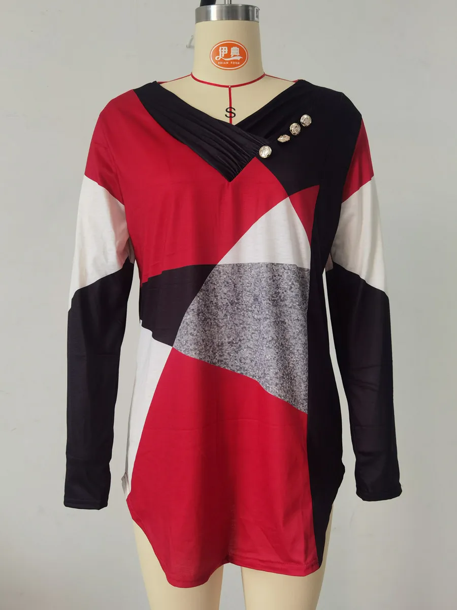 Женская Винтажная футболка с длинным рукавом большие свободные пикантные