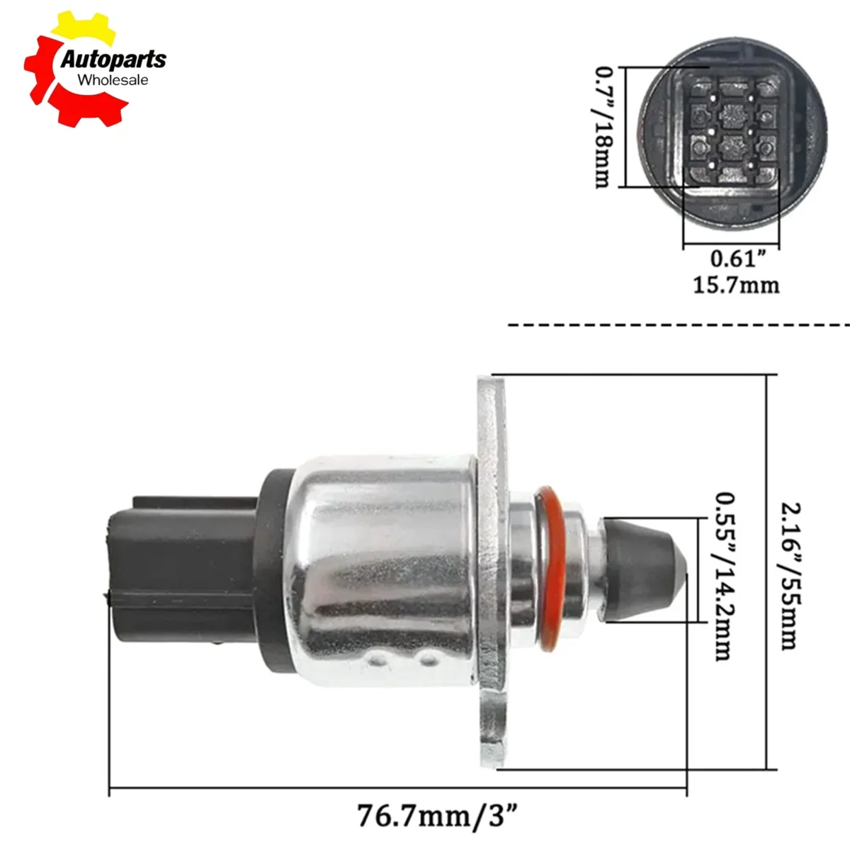 Фото 22650-AA240 Клапан регулировки холостого хода (IAC) для Subaru Impreza 1993-1999, узел регулировки подачи воздуха A33-660-R00 22650AA240 №2