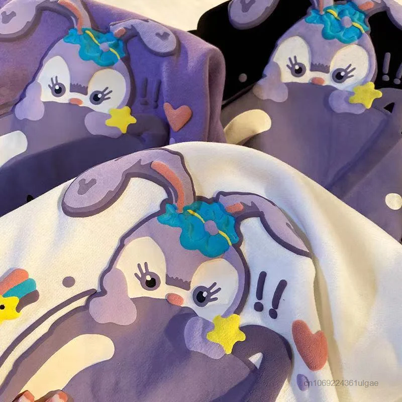 Одежда Disney StellaLou топы с длинным рукавом женские толстовки капюшоном мультяшным