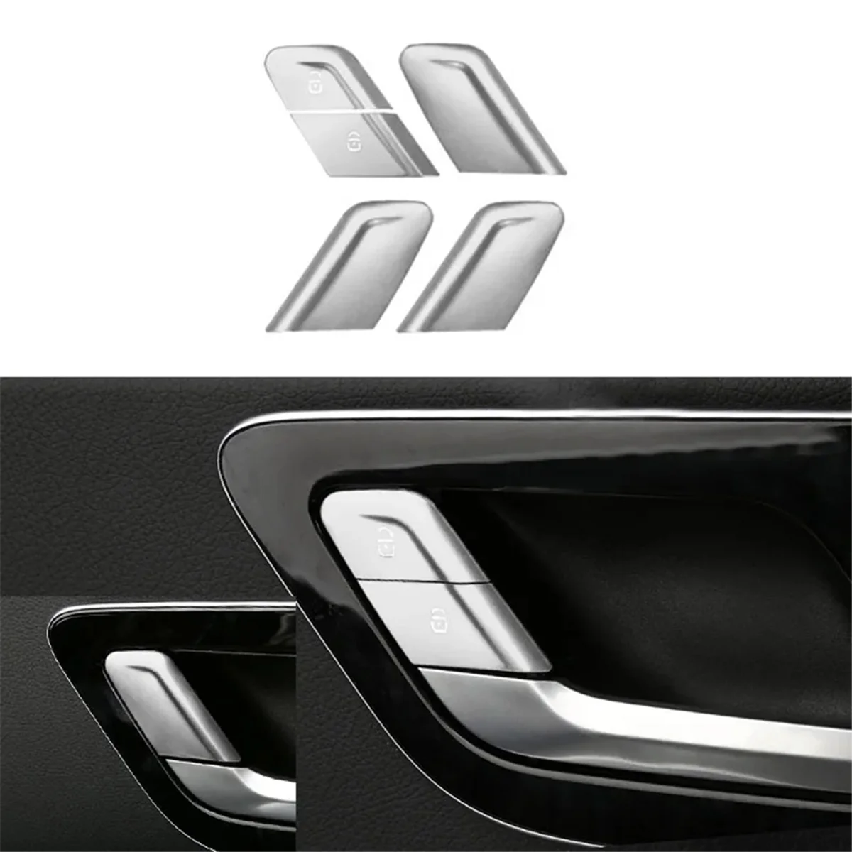 Наклейка на кнопку замка двери салона автомобиля для Mercedes-Benz C E GLC-Class W206 C200 C260 C300